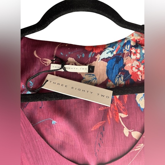 THREE EIGHTY TWO Floral Women’s top size L - Picture 4 of 5